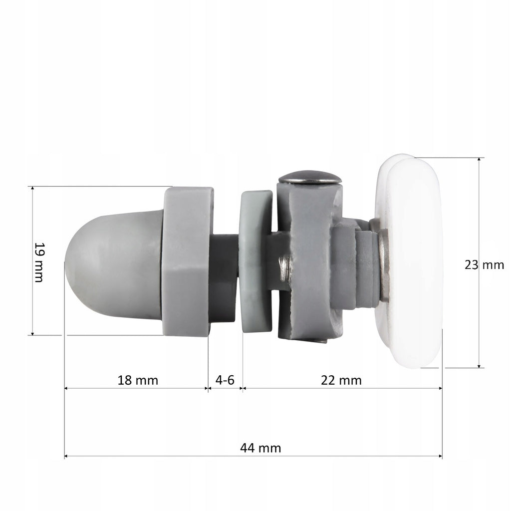 Armazi Upper Eccentric Shower Door Rollers 23 mm – Replacement Shower Cabin Rollers (2 Pack)
