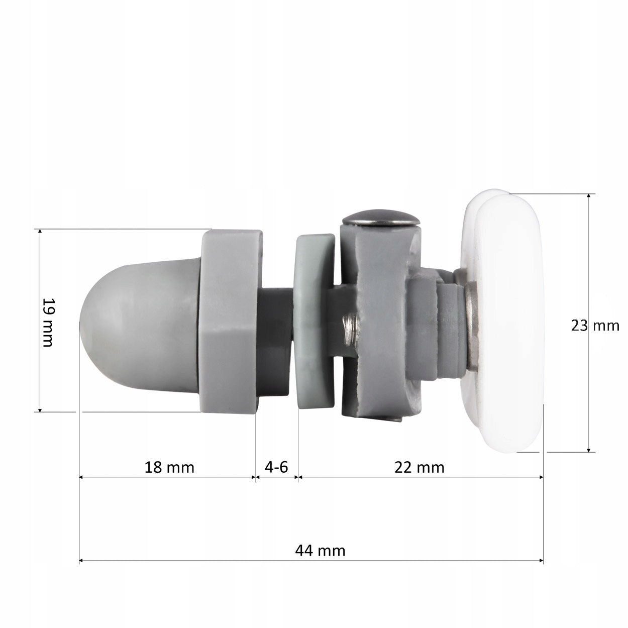 Armazi Upper Eccentric Shower Door Rollers 23 mm – Replacement Shower Cabin Rollers (2 Pack)