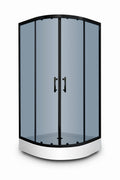FANO Black Shower Cabin – Semi-Circular, with Shower Tray