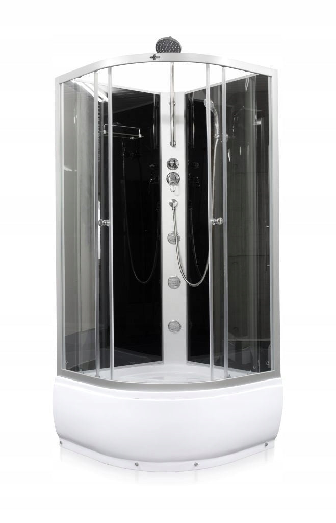 KENZO Semi-Circular Hydro Shower Cabin with Shower Tray