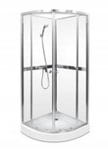 NERO WHITE Shower Cabin – Semi-Circular, 4 mm Glass
