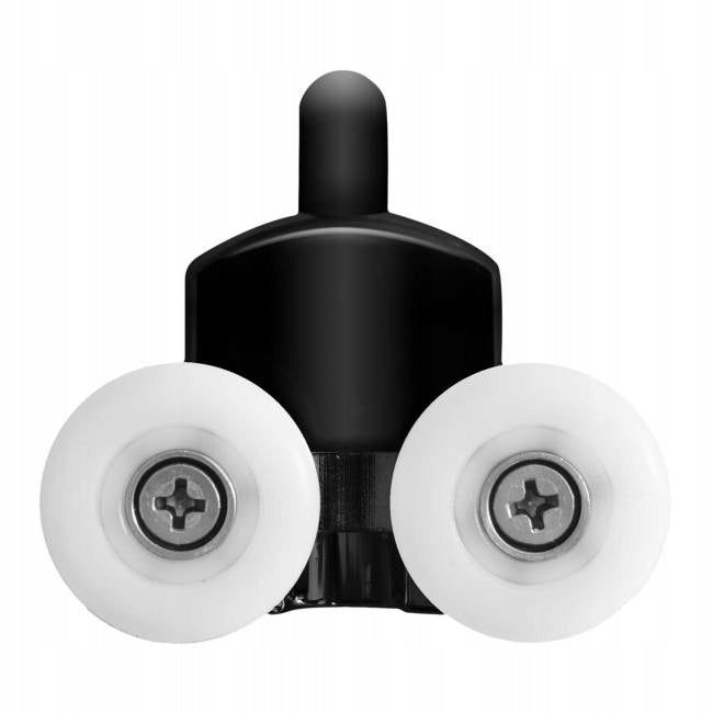 Armazi Lower Double Shower Door Rollers 23 mm – Black Replacement Shower Cabin Rollers (2 Pack)