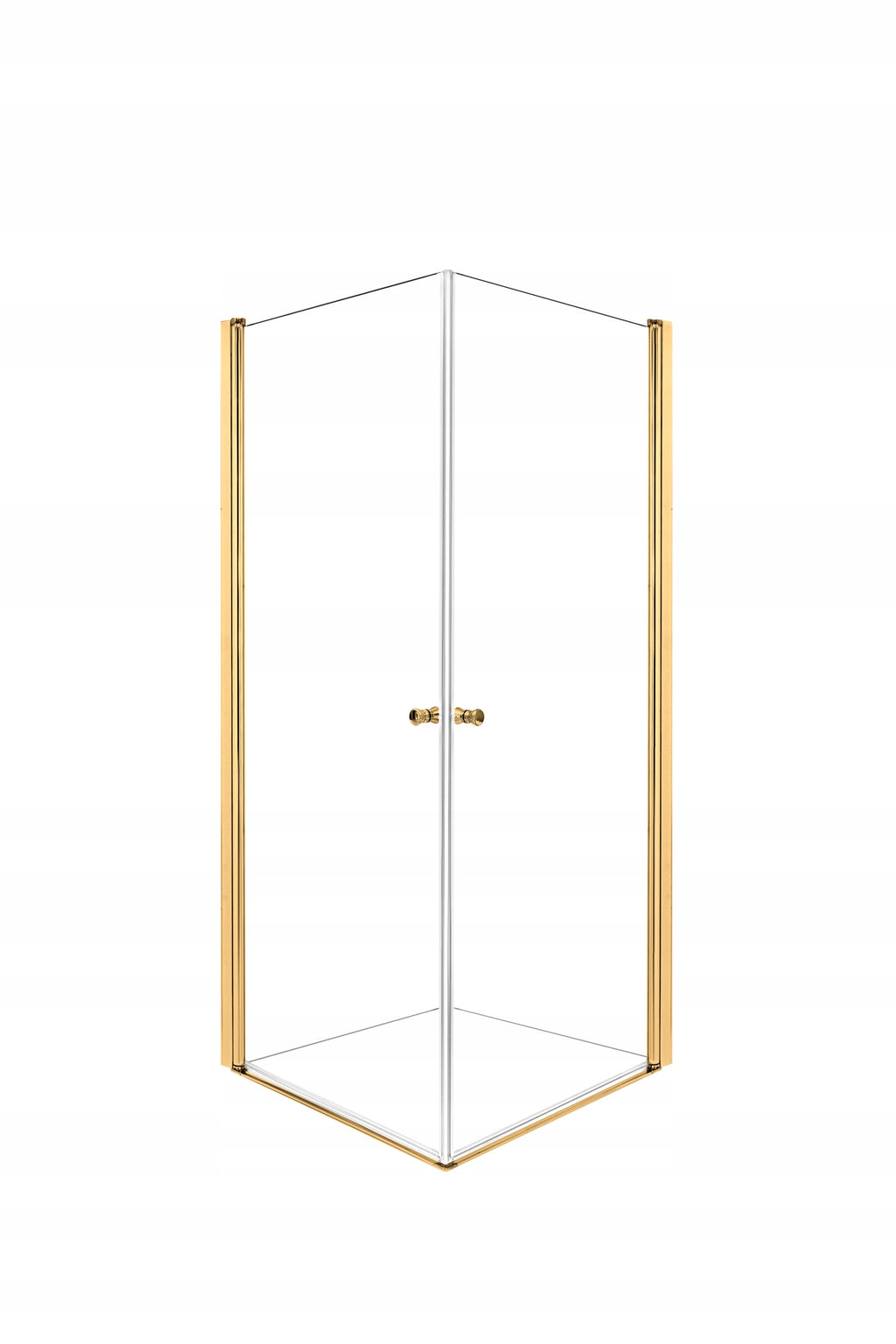 Tony Gold Shower Enclosure– Gold Finish, Walk-In
