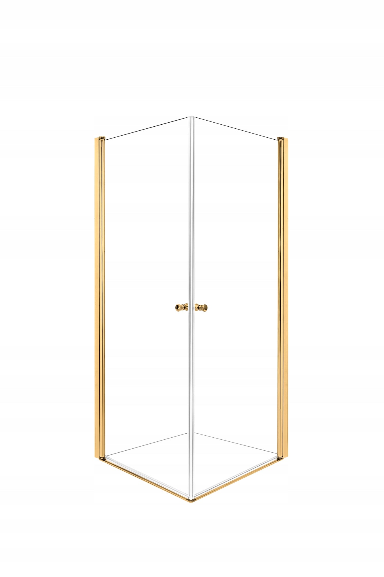Tony Gold Shower Enclosure– Gold Finish, Walk-In