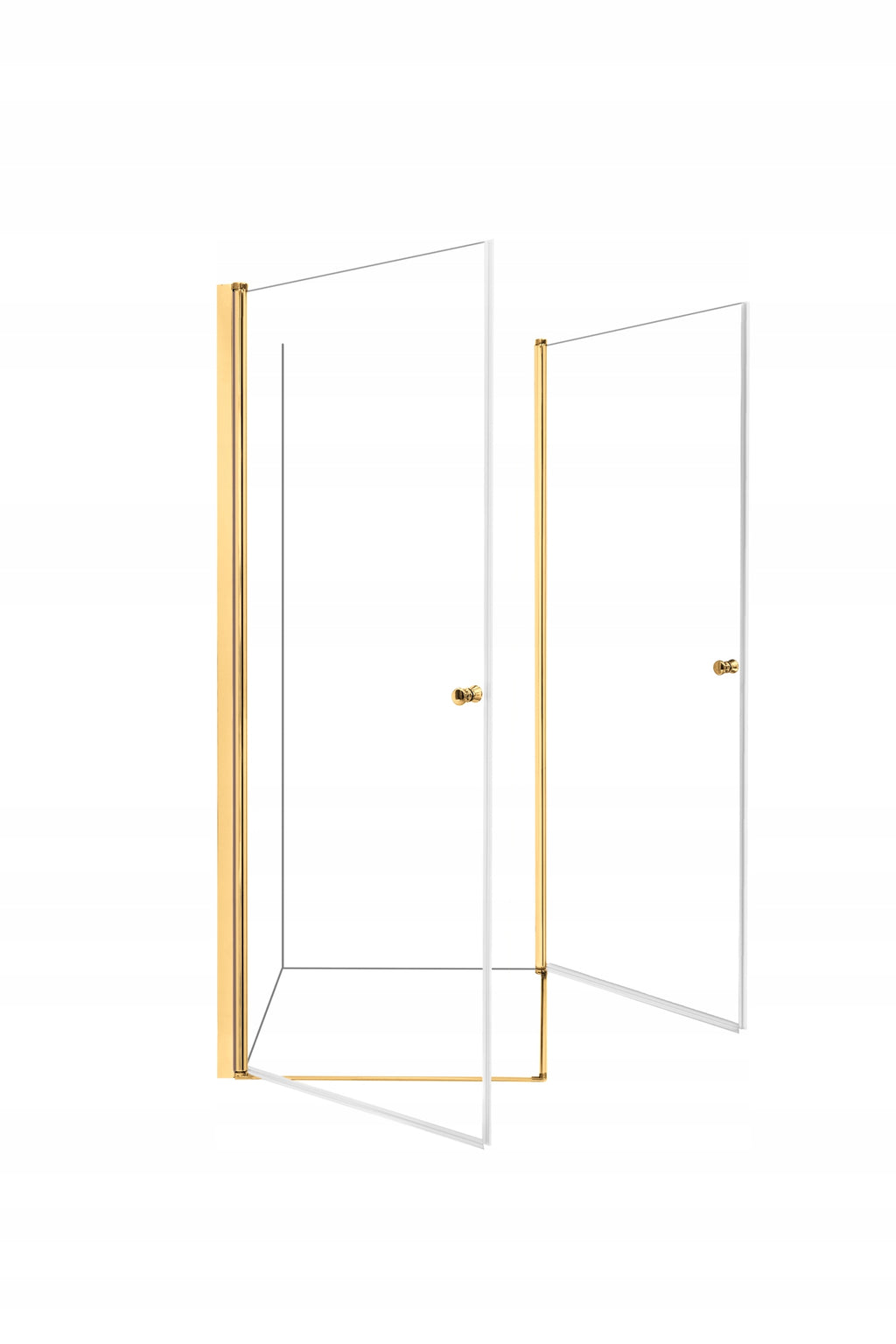 Tony Gold Shower Enclosure– Gold Finish, Walk-In