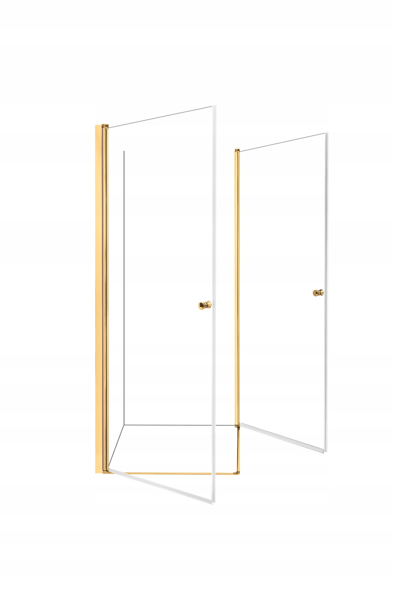 Tony Gold Shower Enclosure– Gold Finish, Walk-In